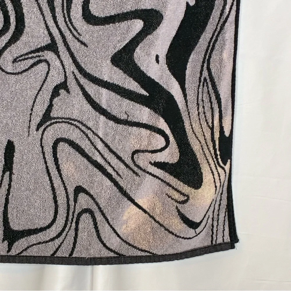 🐼 3/$25 Large Adidas Black Sport Towel with Abstract Design